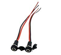 ZLGYGLEO 1pcs DC Power Supply Threaded Charging Socket 5.5x2.1mm 5.5x2.5mm Female Jack Panel Mount Connector With nut Wire Waterproof Cap(5.5-2.5mm)