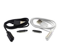 ZLGYGLEO 1pcs Magnetic Pin Male Female Connector 2pin 4pin 5Pin Charging Cable Spring Loaded DC Magnet Connector Power Socket(2.8 White 2Pwith ear)