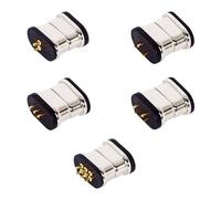 ZLGYGLEO 1Set 5V 2A Pogo Pin 2Pin-6Pin Female 2.54mm Spring Loaded DC Power Socket Waterproof Magnetic Connector(3PIN)