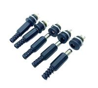 ZLGYGLEO 2/5/10Pair DC022 DC Power Socket Female Jack Screw Nut Panel Mount Connector+12V 3A 5.5 x 2.1mm Plastic DC Male Adapter(10Pair)
