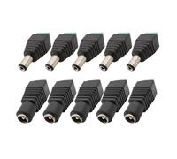 ZLGYGLEO 2/5/10Pcs 12V 5.5mm x 2.5mm Female Male DC Power Jack Adapter(5Pair)