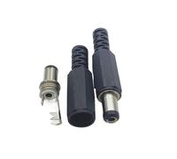 ZLGYGLEO 2/5/10Pcs 5.5x2.1mm DC Power Supply Male Connector 5.5 * 2.1mm 9mm DC Male Solder Wire Chariging Socket Connector(2Pcs)