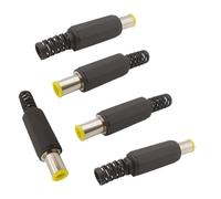 ZLGYGLEO 2/5/10Pcs 6.5mm x 4.4mm DC Power with 1.3mm Pin Connector Adapter Yellow Head 6.5 * 4.4 Male Welding Audio(5Pcs)