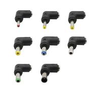 ZLGYGLEO 2/5Pcs 90 Degree DC 5.5 x 2.1mm Female Jack to 3.5x1.35/4.0x1.7/4.8x1.7/5.5x2.1/5.5x2.5/6.3x3.0/6.0x4.4mm Male DC Power Adapter(5.5x2.5mm,2PCS)