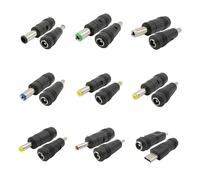 ZLGYGLEO 2/5Pcs DC 5.5x2.1mm Female Jack to 6.0x4.4 5.5x2.5 5.5x2.1 5.5x1.7/4.8x1.7 4.0x1.7 3.5x1.35mm Male Power Adapter(Type F,5Pcs)