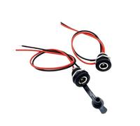 ZLGYGLEO 22AWG DC Power Cords DC022D Nut 5.5x2.1/5.5x2.5mm DC Charging Socket Female Jack Panel Mount Solder Wire Connector(2.1mm DC022D,10CM_2PCS)