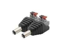 ZLGYGLEO 2Pcs 5.5 x 2.1mm DC Power Male Female Connector 5.5 * 2.1mm DC Jack Adapter(2Pcs Male)