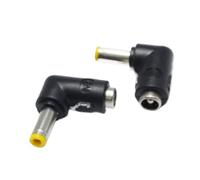 ZLGYGLEO 2pcs 5.5x2.5 mm female to 5.5x2.1 mm male DC Power 90 Degrees L Type Connector Adapter
