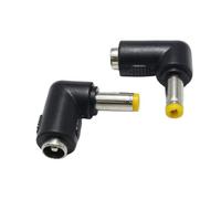 ZLGYGLEO 2pcs 5.5x2.5 mm female to 5.5x2.5 mm male DC Power 90 Degrees L Type Connector Adapter