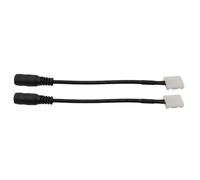 ZLGYGLEO 2Pcs DC 5.5 * 2.1mm to 2pin 8mm 10mm Free Welding Connector 5.5x2.1mm Jack Cable Wires Adapter(2pin 8mm)