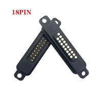 ZLGYGLEO 2pcs Magnetic Connector Anti Misalignment DC Power Adaptor 13/14/15/16/17/18/19/20 Pin Male Female Spring Loaded Power Socket(18Pin with ear)
