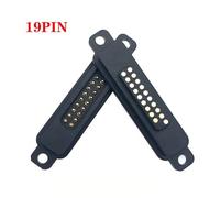 ZLGYGLEO 2pcs Magnetic Connector Anti Misalignment DC Power Adaptor 13/14/15/16/17/18/19/20 Pin Male Female Spring Loaded Power Socket(19Pin with ear)