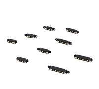 ZLGYGLEO 2Pin 4Pin 5Pin Female Magnetic Connector 2.54mm 2.8mm Spring Loaded DC Magnet Connector Power Socket(4Pin 2.54mm with ear,5PCS)