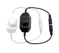 ZLGYGLEO 4pcs LED Light Switch Power Cable 12V24V 6A Switch dimmer DC Connector White/Black Push Button Dimmer Switches(70R)