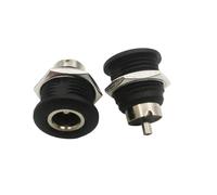 ZLGYGLEO 5/10Pcs 5.5x2.1mm DC Connector DC-022D DC Power Female Charging Socket PCB Panel Mount Connector With Nut Open 11mm DC Adaptor(10Pcs DC022D)