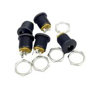 ZLGYGLEO 5/10Pcs DC022 5.5x2.1mm DC Power Charging Socket Connector DC-022 DC Female JACK Interface Screw Nut Panel Mount Connectors(5Pcs)