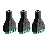 ZLGYGLEO 5/20/100PCS 4 Pole 3.5mm Female Stereo Audio Video to 4Pin Screw Terminal Female Headphone Terminal Block connector(20PCS)