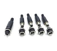 ZLGYGLEO 5Pair/10Pc 5.5x2.1mm DC Power Connector 3A 12V 9mm DC Male +DC022B Female Jack Charging Socket Screw Nut Panel Mount Adapter(10Pair)