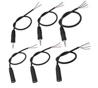 ZLGYGLEO 5Pcs 2.5mm Audio Cable Connector Mono/Stereo 2Pin 3Pin 4Pin Male Female Jack Extension Wire Cord(2.5mm Female 4P)