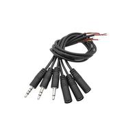 ZLGYGLEO 5Pcs 3.5mm 2/3/4Pole Male Female Jack Audio Headphone Connectpr Extension Cable Mono/Stereo Cord(3.5mm Male 3P)