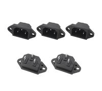 ZLGYGLEO 5Pcs 3 Pin IEC 320 C14 Male Panel Power Inlet Sockets Electric Connectors AC 250V 10A
