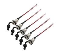 ZLGYGLEO 5Pcs 5.5 * 2.1mm DC Power Jack Socket Female Panel Mount Connector With Cover 20AWG Cable DC-099 Metal DC099(15cm)