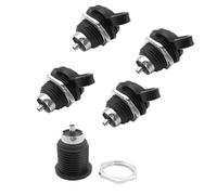 ZLGYGLEO 5Pcs 5.5mm x 2.1mm DC Power Socket with Nut Female Panel Mount Connector DC Charging Jack Adapter DC-022D DC-022(DC-022D)