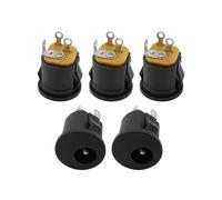 ZLGYGLEO 5Pcs 5.5X2.1mm 3 Pin DC Power Jack Socket Female Mount Panl Connector Adapter DC 5.5x2.1 DC022K DC-022K