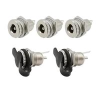 ZLGYGLEO 5Pcs DC-099 Metal 5.5mm x 2.1mm / 5.5mm x 2.5mm DC Power Jack Socket DC099 Female Panel Mount Connector 5.5 * 2.1 5.5 * 2.5(5.5x2.5mm)