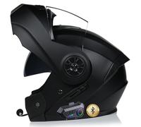 ZLHYQA Motorcycle Helmet, Motor Flip Up Helmet with Dual Sun Visor, Full Face Helmet Automatic Answering Dual Noise Reduction, Moped Street Scooter Helmet, ECE Approved
