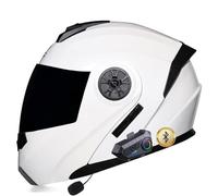 ZLHYQA Motorcycle Helmet, Motor Flip Up Helmet with Dual Sun Visor, Full Face Helmet Automatic Answering Dual Noise Reduction, Moped Street Scooter Helmet, ECE Approved