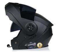 ZLHYQA Motorcycle Helmet, Motor Flip Up Helmet with Dual Sun Visor, Full Face Helmet Automatic Answering Dual Noise Reduction, Moped Street Scooter Helmet, ECE Approved