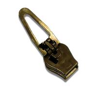 ZlideOn - 4C2-2 Waterproof Old Brass with Straight Puller - Zip Puller, Brass Replacement Zip, Puller Repair Kit, Single Zipper