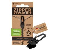 ZlideOn Zipper Repair Kit - Black, (L/5) - Pull Replacement for Sliders, for Metal Zippers, Zipper Fixer Repair Kit Works with Jeans, Pants, Leather Jackets, Coats, Luggage, Boots and More