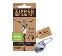 Zlideon Zipper Repair Kit for Metal Zippers - 1pcs, Silver (L/5) | Instant Zipper Pull Replacement Slider for Denim, Jeans, Jacket, Boots, Winter Coats, Handbags | Easy to Install | Made in Germany