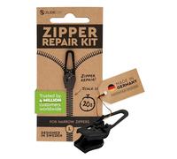 Zlideon Zipper Repair Kit for Narrow Zippers - 1pcs, Black (L/5) | Instant Zipper Pull Replacement Slider for Dresses, Bedding, Hoodies, Light Jackets, Sportswear | Easy to Install | Made in Germany