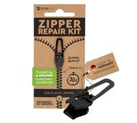 Zlideon Zipper Repair Kit for Plastic Zippers - 1pcs, Black (L/5) | Instant Zipper Pull Replacement Slider for Kids’ Clothing, Sportswear, Duvet Covers, Backpacks | Easy to Install | Made in Germany