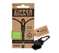 Zlideon Zipper Repair Kit for Waterproof Zippers - 1pcs, Black (L) | Instant Zipper Pull Replacement Slider for Jackets, Tents, Dry Bags, Camping Gear, Tech Cases | Easy to Install | Made in Germany