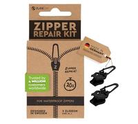 Zlideon Zipper Repair Kit for Waterproof Zippers - 2pcs, Black (L) | Instant Zipper Pull Replacement Slider for Outdoor Jackets, Dry Bags, Camping Gear, Tech Cases | Easy to Install | Made in Germany