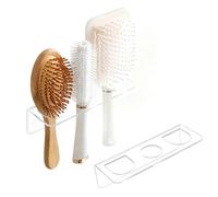 Zliger 2-Piece Comb Storage Rack, Acrylic Hairdressing Tool Holder, Wall-Mounted Bathroom Accessory Organiser, Self-Adhesive Hairdryer Holder, Suitable for Hairbrushes and Curling Irons