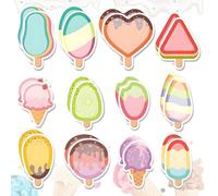 Zliger 24 Pack Sticky Notes, 720 Sheets Mini Notebook, Mini Notebooks for Party Bags, Mini Post It Notes, Ice Cream Sticky Note Pad, School Notes, Office Notes, Gifts