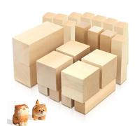 Zliger Balsa Wood, 22 pcs Whittling Wood for Crafts, Large Wooden Blocks for Craft, Wooden Carving Blocks for Beginners Adults Kids