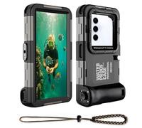 ZLIME Waterproof Mobile Phone Case - 15 m Underwater Case for 6.9 Inch Smartphones - HD Photos & Videos - with Tripod & Carry Strap - Compatible with Samsung, Huawei, Pixel, Xperia, Vivo (Black)