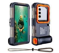 ZLIME Waterproof Mobile Phone Case - 15 m Underwater Case for 6.9 Inch Smartphones - HD Photos & Videos - with Tripod & Carry Strap - Compatible with Samsung, Huawei, Pixel, Xperia, Vivo (Blue Orange)