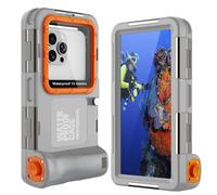 ZLIME Waterproof Mobile Phone Case 7.0 Inch Underwater Waterproof Mobile Phone Case Waterproof Mobile Phone Case (Grey Orange)