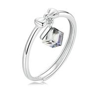 ZLING 925 Sterling Silver Gemstone Gift Dangle Open Finger Rings For Women Luxury Austria Cristal Sterling Silver Jewelry