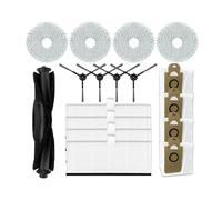 ZLiT 1 Main Brush 4 Mop Cloths 2 Side Brushes 4 Filters 4 Dust Bags Replacement Part for Proscenic M9 Vacuum Cleaner