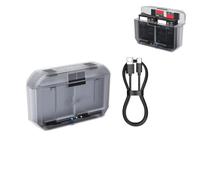 ZLiT Battery Charger for DJI Osmo 360/Action 5 Pro/4/3 Camera,Intelligent Dual Way Charging Case Hub Station (1)