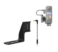 ZLiT Mic Cold Shoe Extension Bracket Adapter Mount for Insta360 X4/X3/ONE X2 Camera Compatible with DJI Mic Mini Microphone Holder with Audio Cable