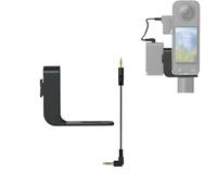 ZLiT Mic Cold Shoe Extension Bracket Adapter Mount for Insta360 X4/X3/X2 Camera Compatible with DJI Mic 2 Microphone Holder with Audio Cable (Black)